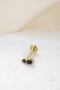 boucle piercing Lola noir doré de Shlomit Ofir
