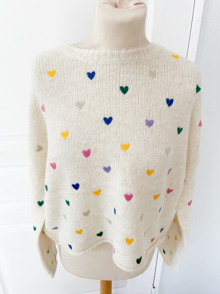 pull Coeur beige Musy Muse taille unique