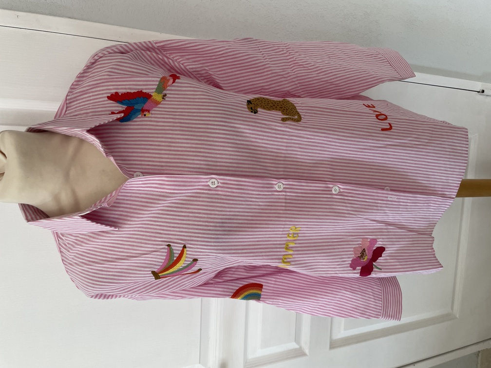 Chemise rayée Lumine rose 36/40