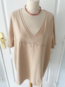 T shirt coeur beige 42 44