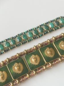 Bracelet Beauté vert doré