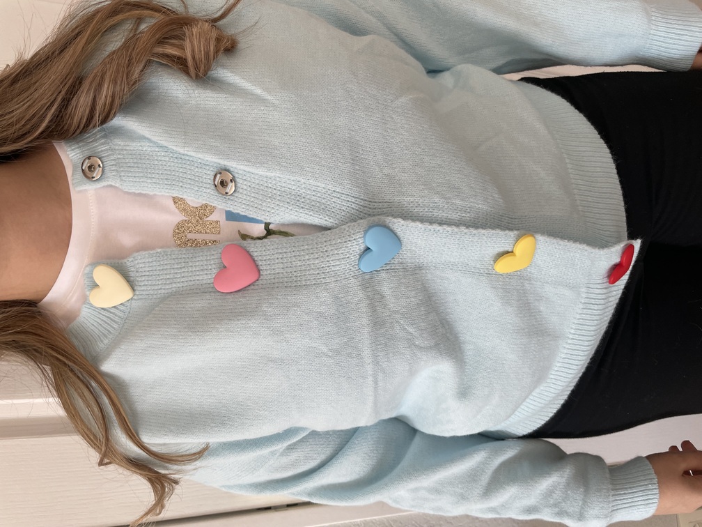 gilet coeur bleu 36/40