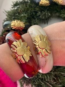 Bracelet Abby marron doré