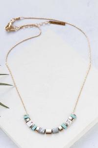 collier Bali turquoise doré de Shlomit Ofir