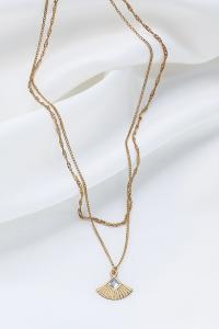 collier Ida blanc doré de Shlomit Ofir