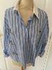 Chemise rayée libelulle strass 36/46