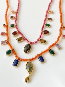 Collier Byzance brique doré