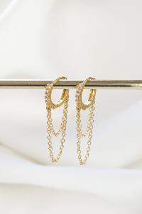 boucles Milo blanc doré de Shlomit Ofir
