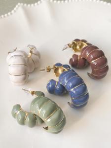 boucles Byzance blanc doré