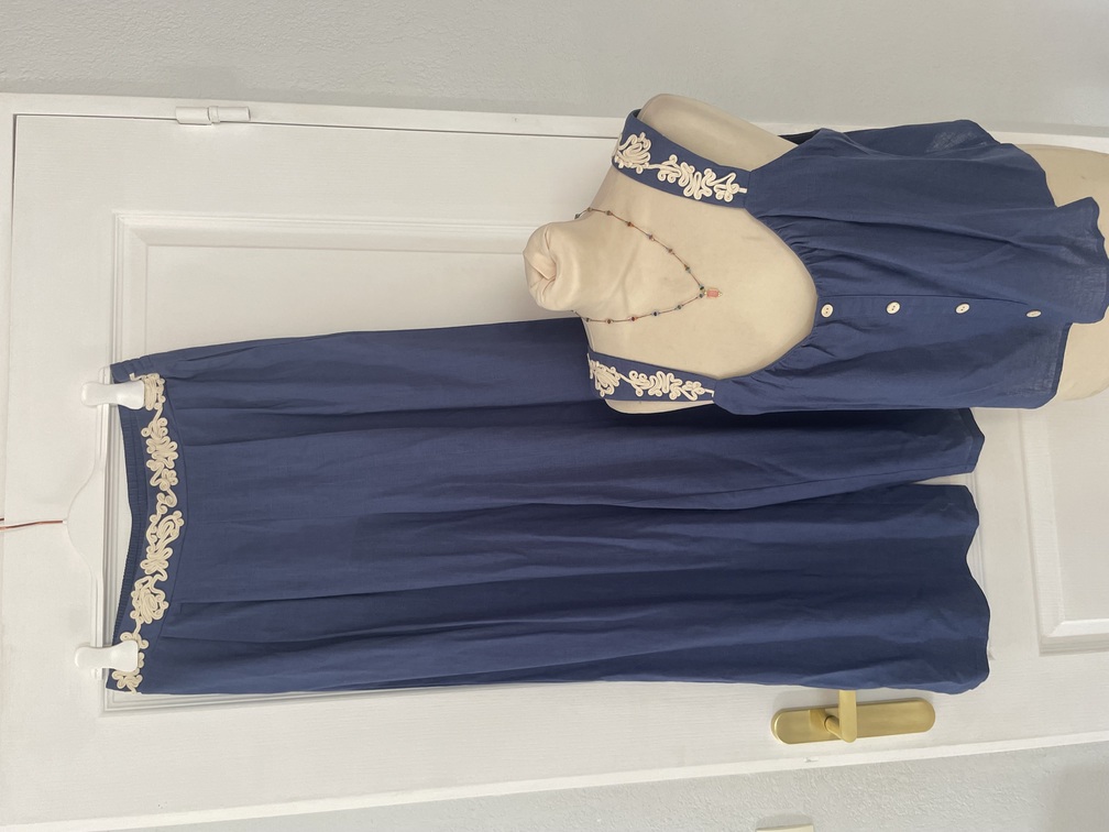 ensemble pantalon top bleu 36/38