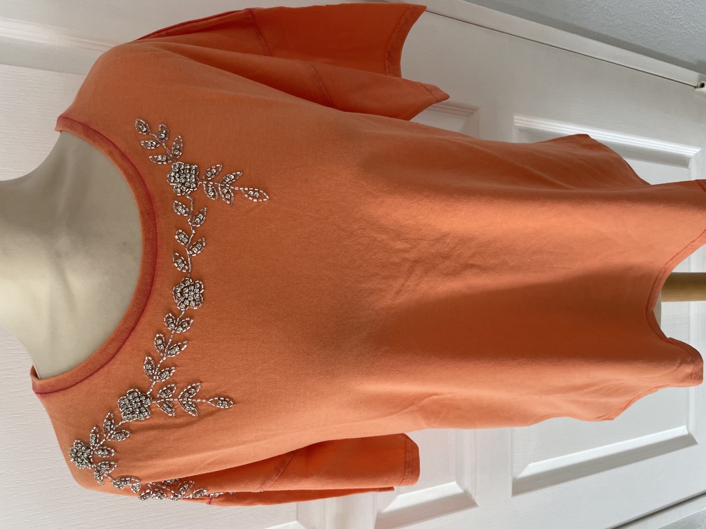 t shirt corail strass 36/42