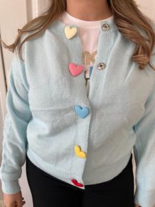 gilet coeur bleu 36/40
