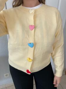 gilet coeur jaune 36/40