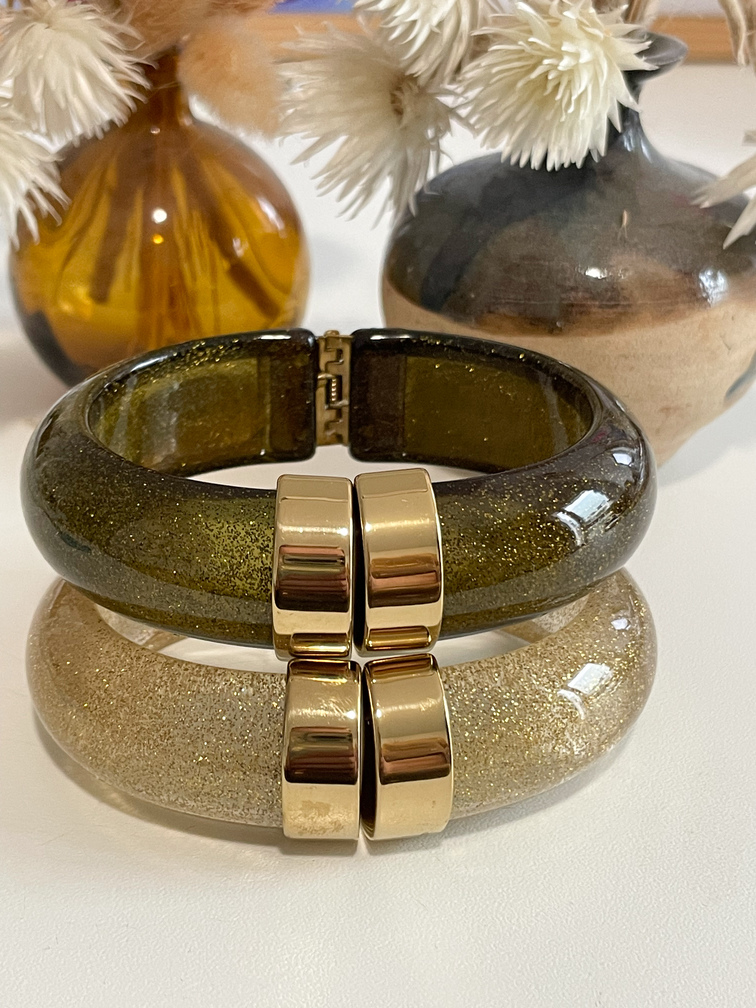 bracelet Edith paillettes doré