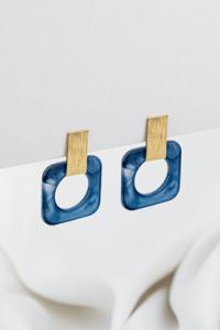 boucles Ava bleu doré de Shlomit
