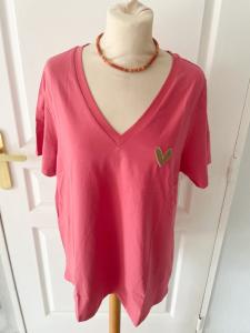 T shirt coeur rose 42 44