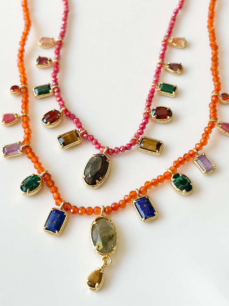 Collier Byzance rose doré