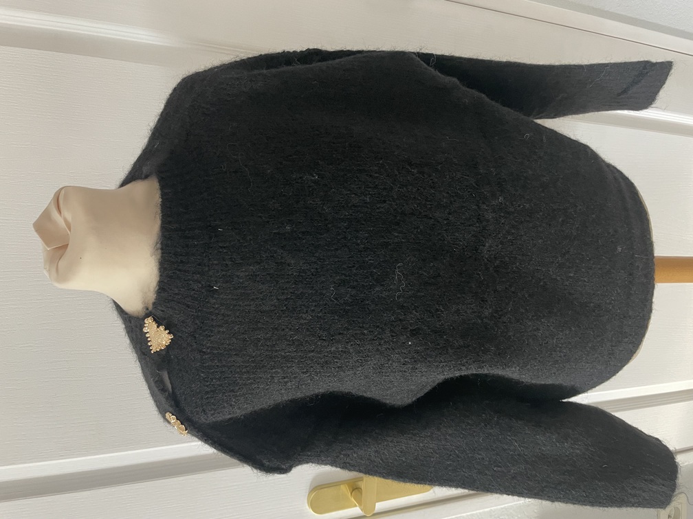 pull musy Muse noir boutons dorés 36/46