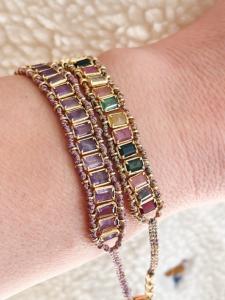 Bracelet pierres Boheme multi doré