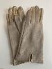 gants tactiles beige doré