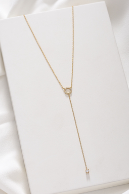 collier Oliver blanc doré de Shlomit