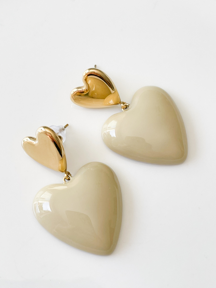 boucles Amour beige doré