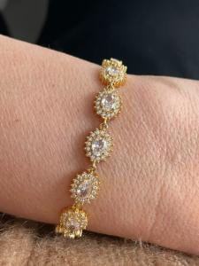 Bracelet fiesta strass doré