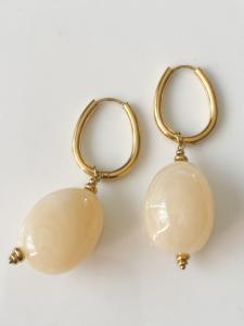 boucles Odile beige doré