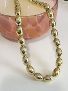 Collier perles doré