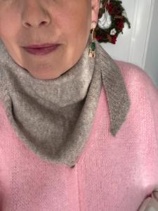 foulard écharpe pointe beige
